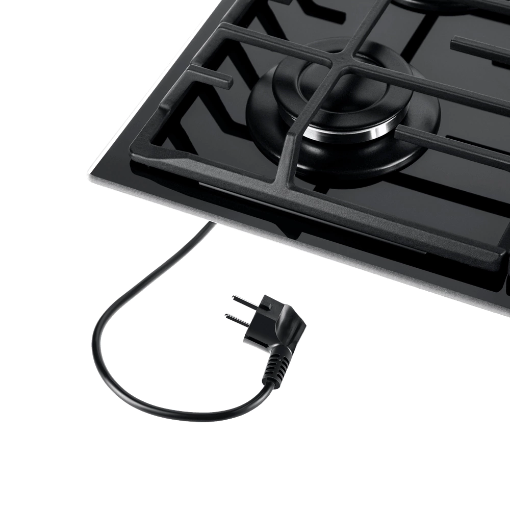 Газовая варочная поверхность черная 60 см MAUNFELD EGHG.64.6CB/G