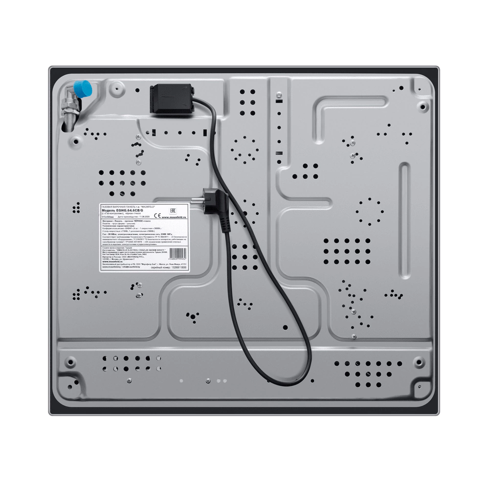 Газовая варочная поверхность черная 60 см MAUNFELD EGHG.64.6CB/G