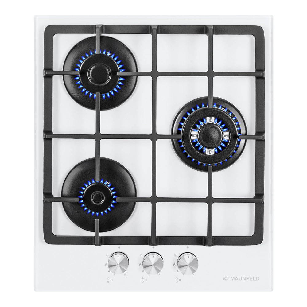 Газовая варочная поверхность белая 45 см MAUNFELD EGHG.43.33CW/G