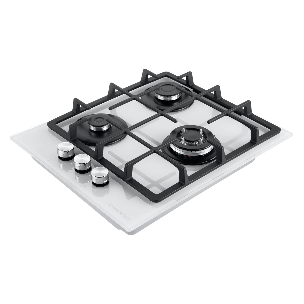 Газовая варочная поверхность белая 45 см MAUNFELD EGHG.43.33CW/G