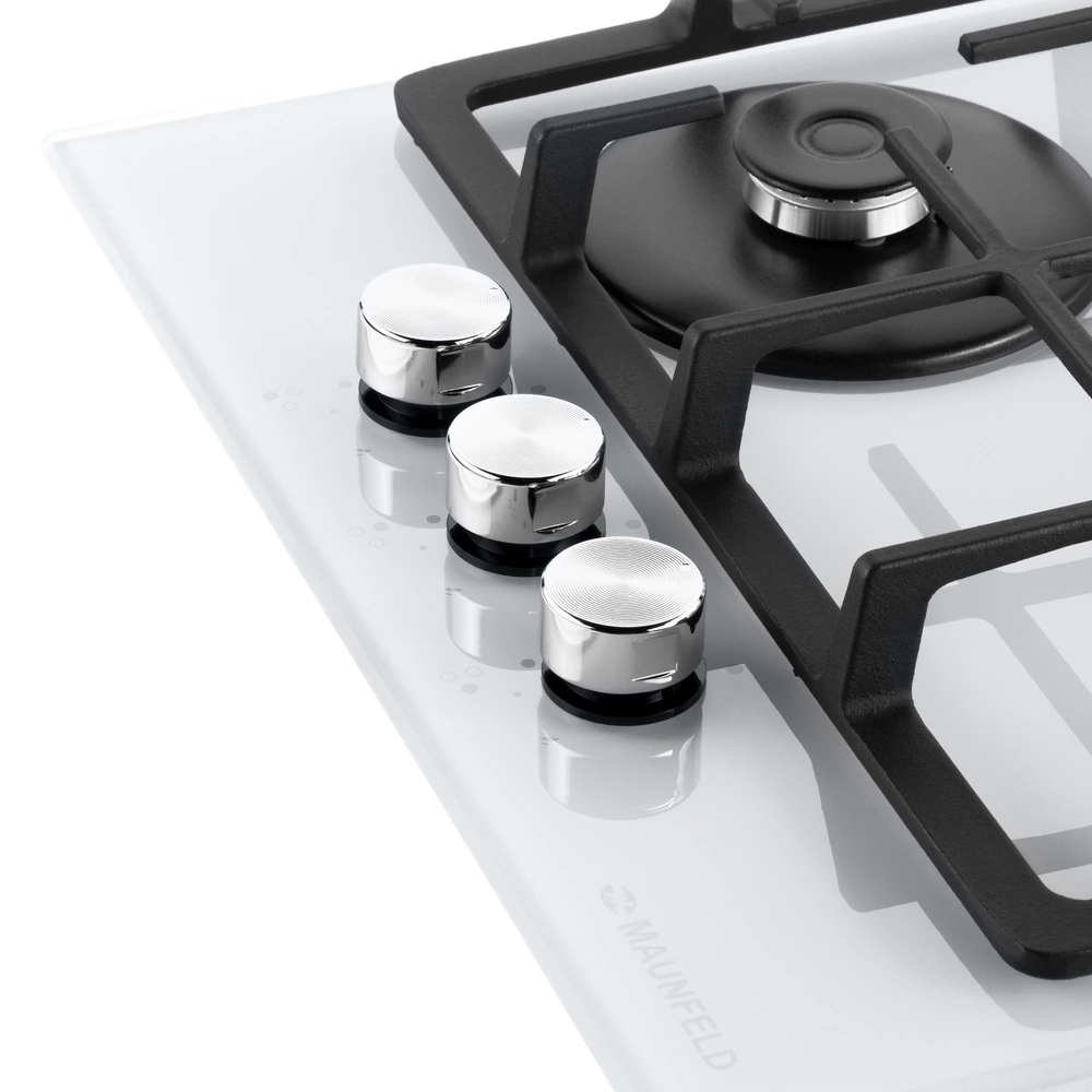 Газовая варочная поверхность белая 45 см MAUNFELD EGHG.43.33CW/G