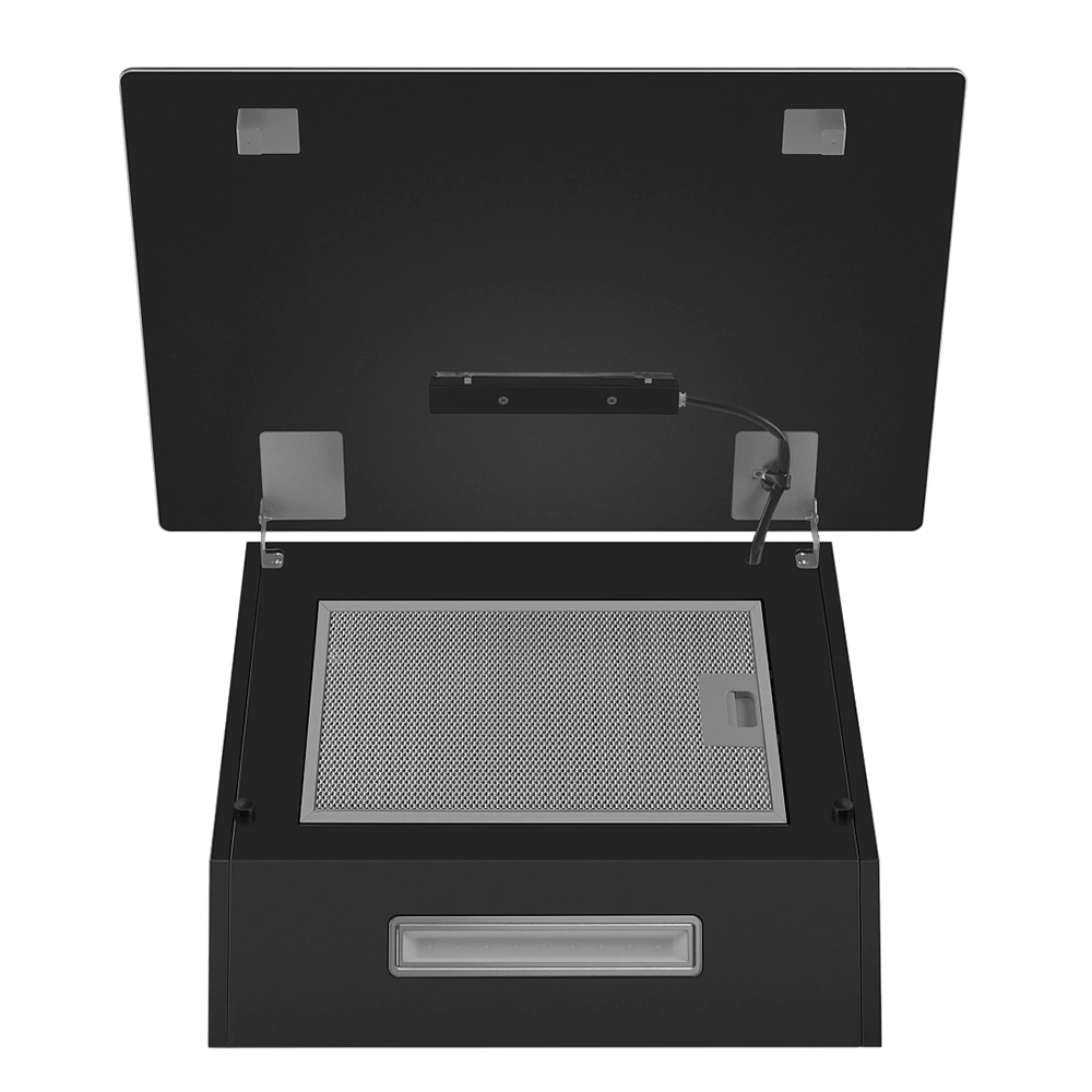 Вытяжка полновстраиваемая 60 см черная HOMSair OPTIMA 60M Push Black 850 м3/ч