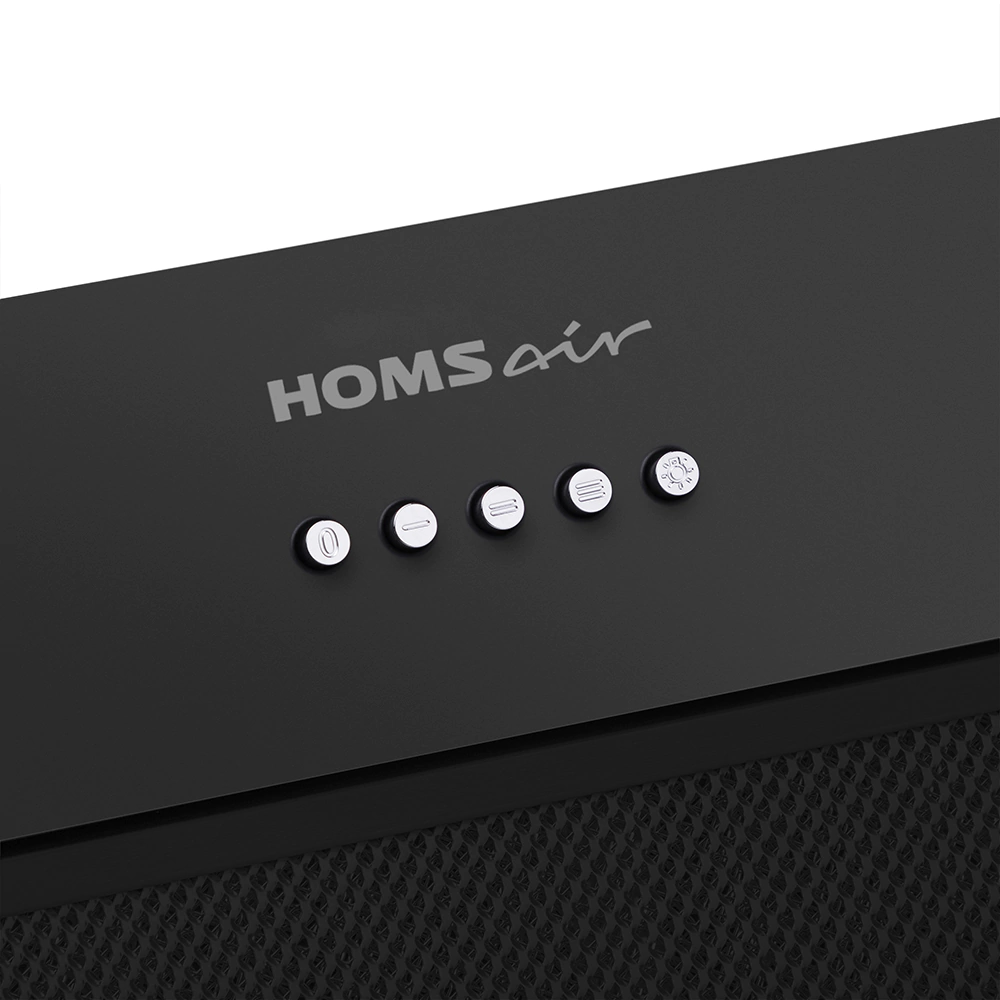 Вытяжка наклонная 60 см черная HOMSair FLEET 60M Power 850 м3/ч