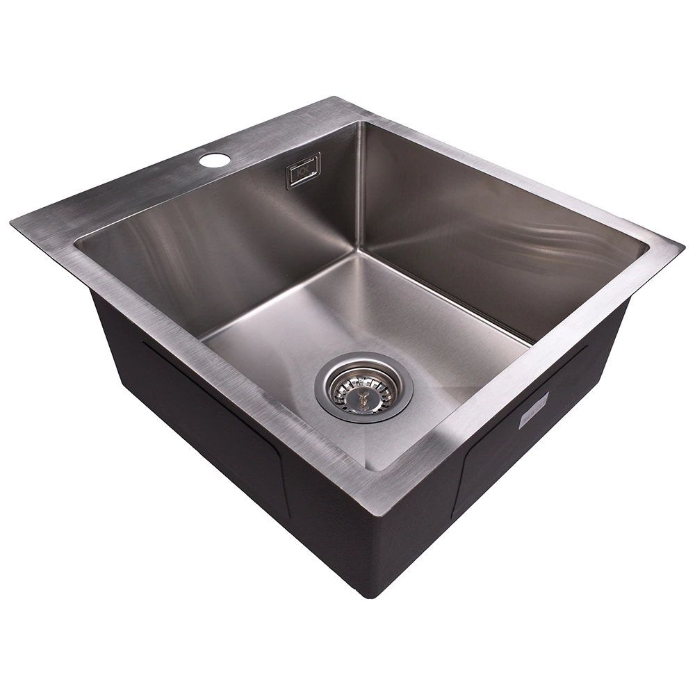 Мойка стальная врезная Ukinox 450х500х1 мм h20 см выпуск 3,5"