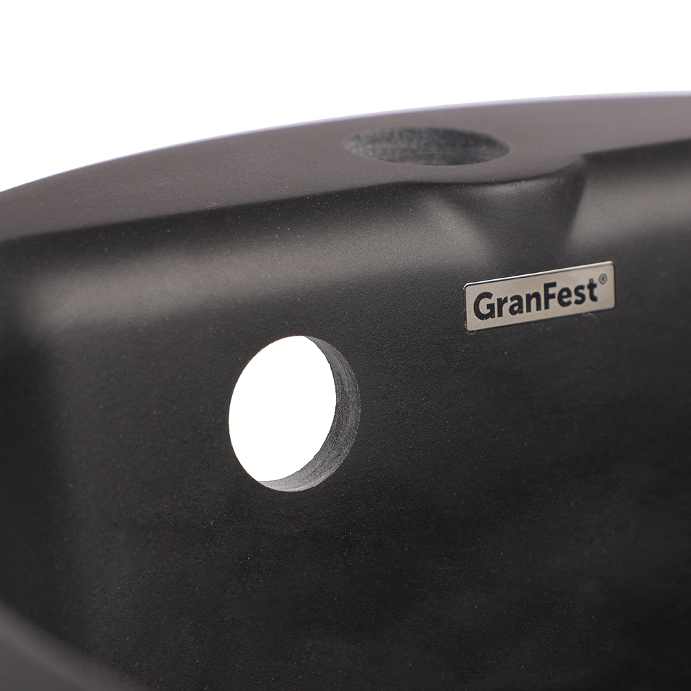 Мойка кухонная из искусственного камня GranFest SMART 435 d435 мм черная