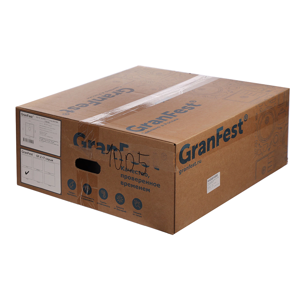Мойка кухонная из искусственного камня серая 420х480х180 мм GranFest GF-Z17