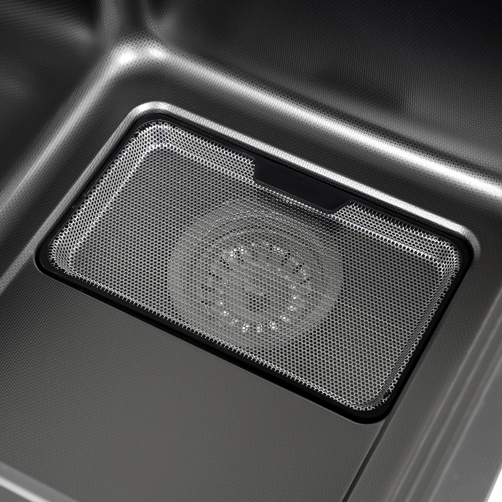 Мойка кухонная стальная функциональная черная 750x460х220 мм KITRO