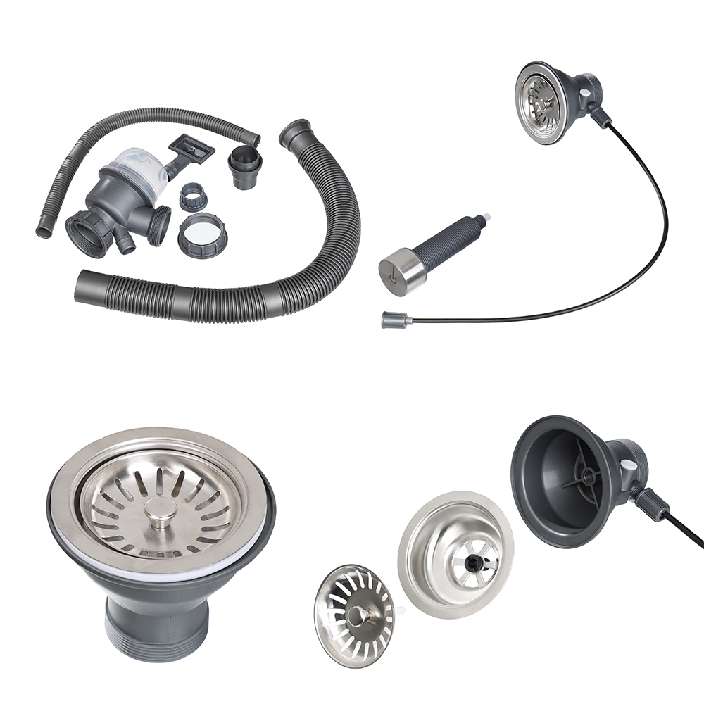 Мойка кухонная стальная функциональная черная 750x460х220 мм KITRO