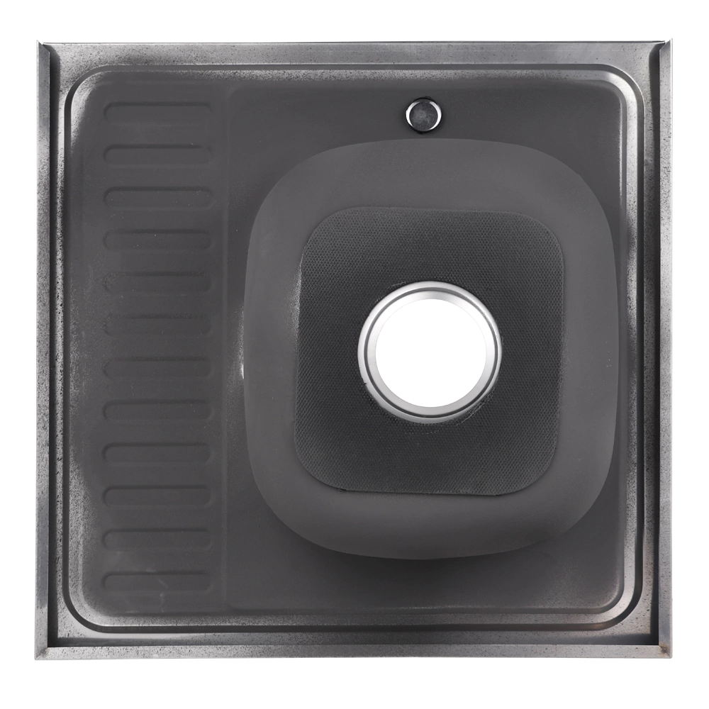 Мойка кухонная стальная сатин 600х600х160 мм KITRO