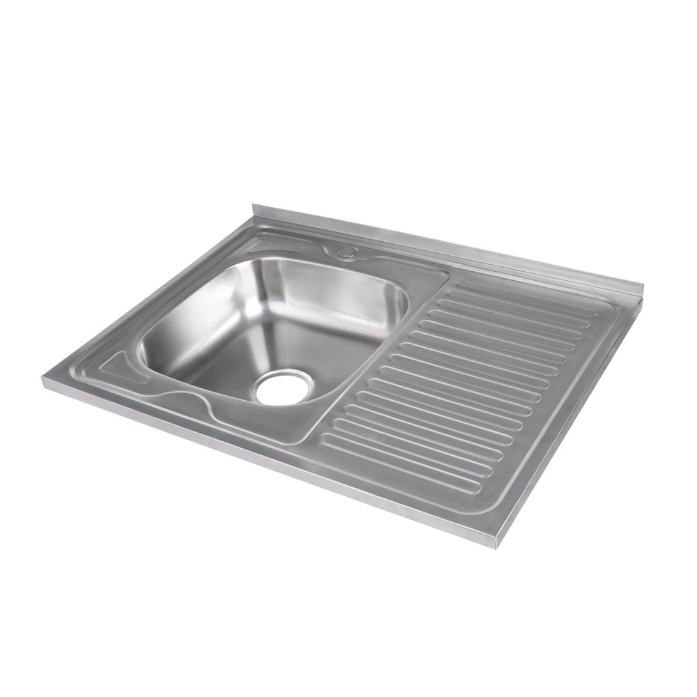 Мойка кухонная стальная сатин 800х600х160 мм KITRO