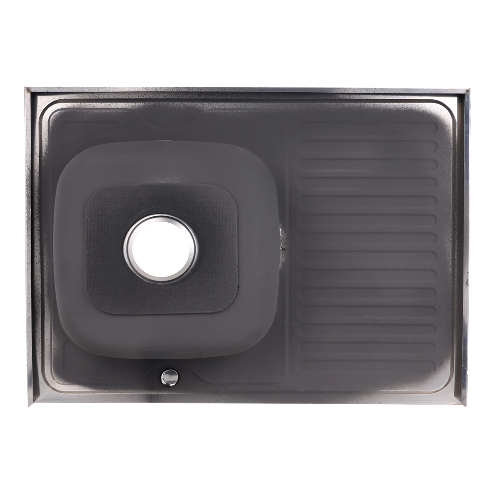 Мойка кухонная стальная сатин 800х600х160 мм KITRO