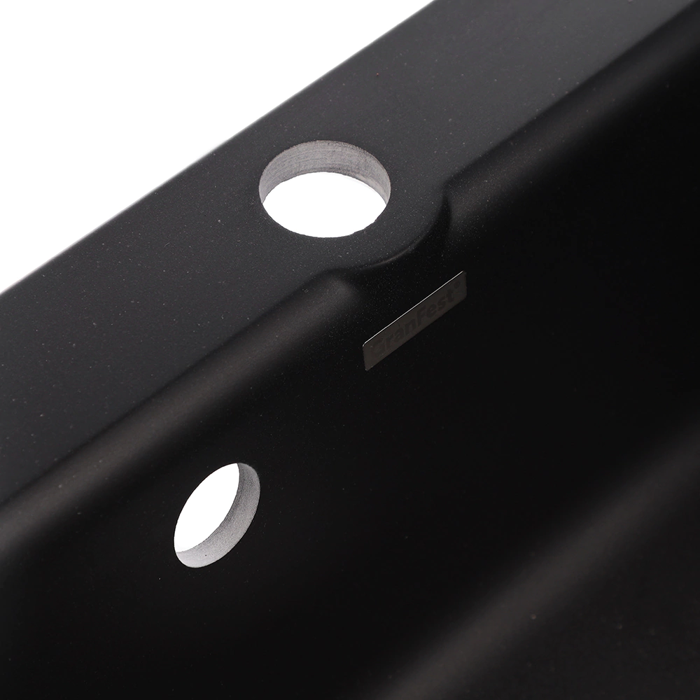 Мойка кухонная из искусственного камня черная 432х432х160 мм GranFest Smart