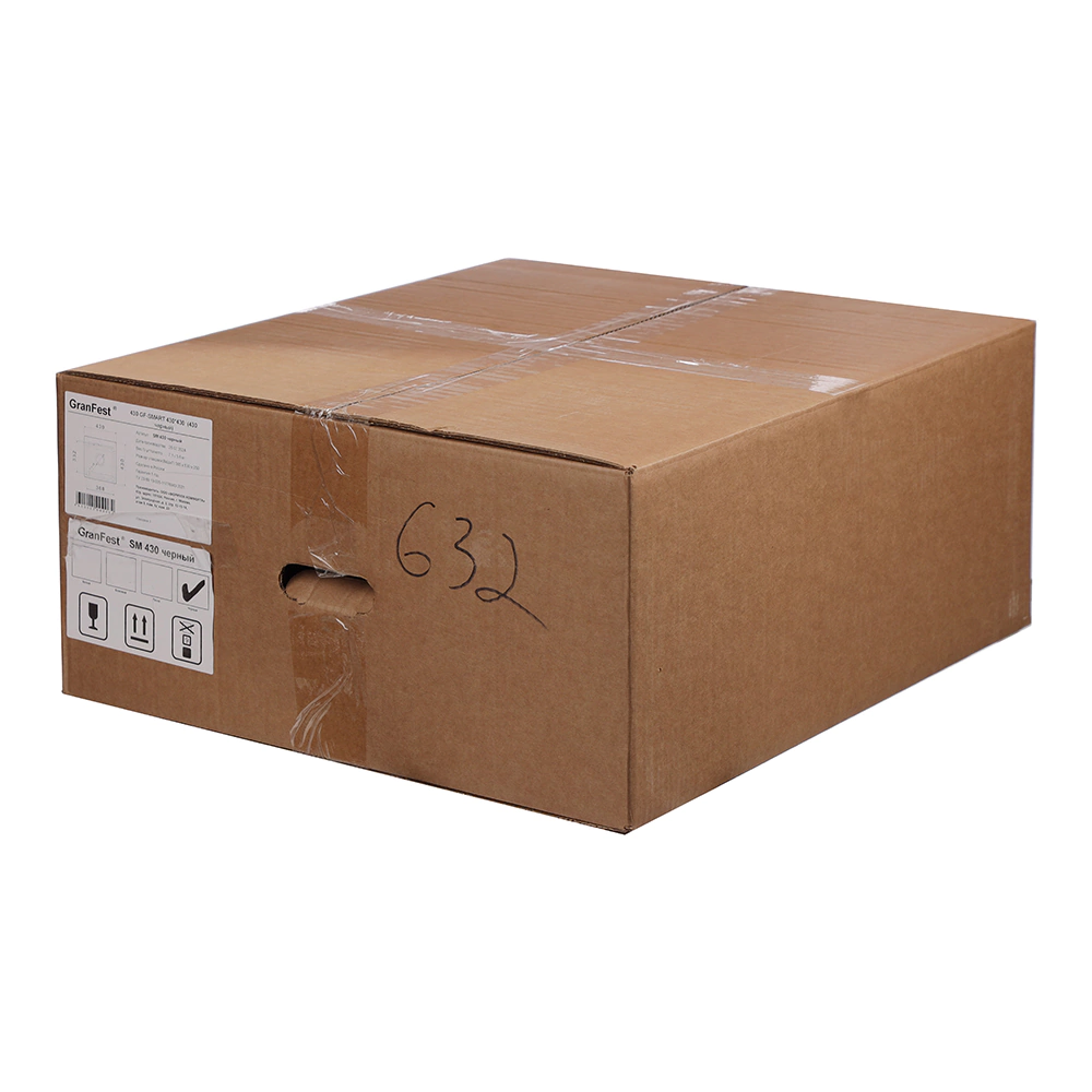 Мойка кухонная из искусственного камня черная 432х432х160 мм GranFest Smart