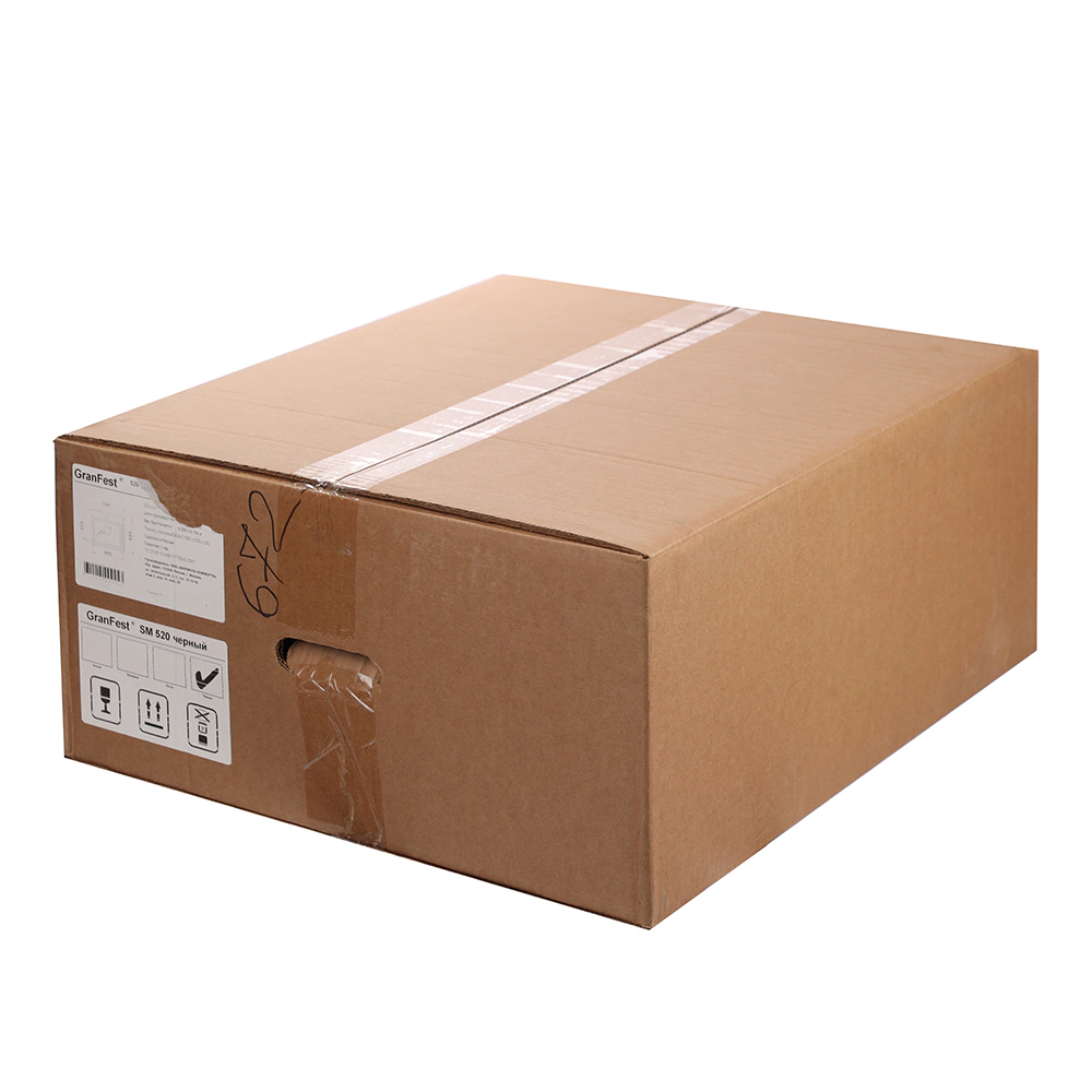 Мойка кухонная из искусственного камня черная 522х430х160 мм GranFest Smart