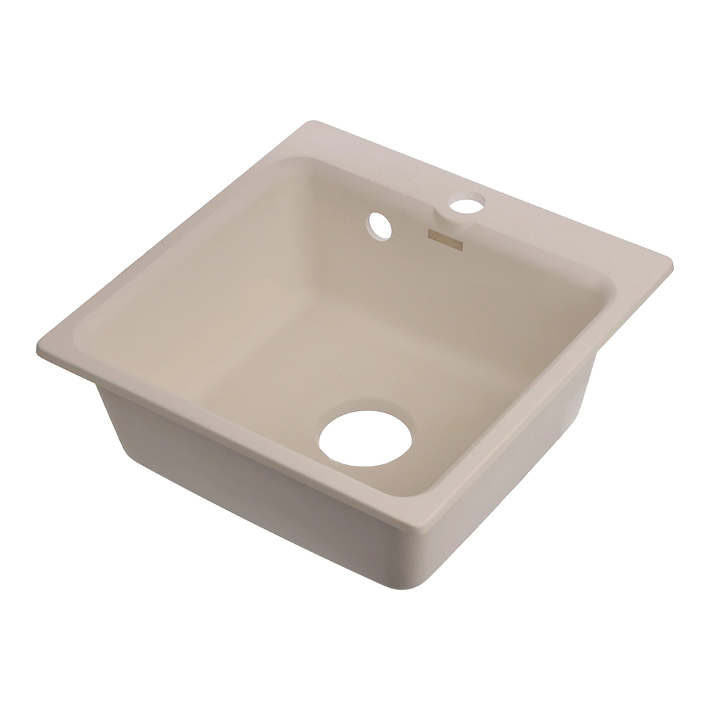 Мойка кухонная из искусственного камня белая 432х432х160 мм GranFest Smart