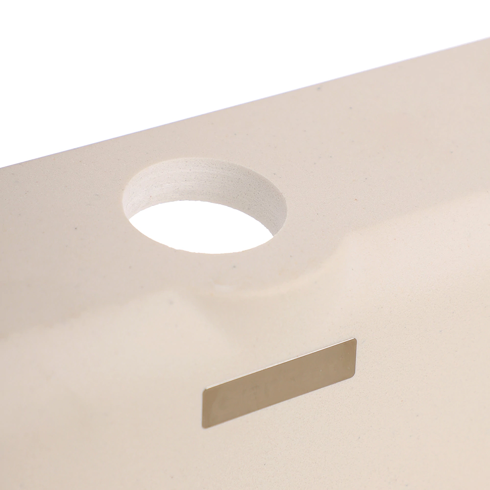 Мойка кухонная из искусственного камня белая 432х432х160 мм GranFest Smart