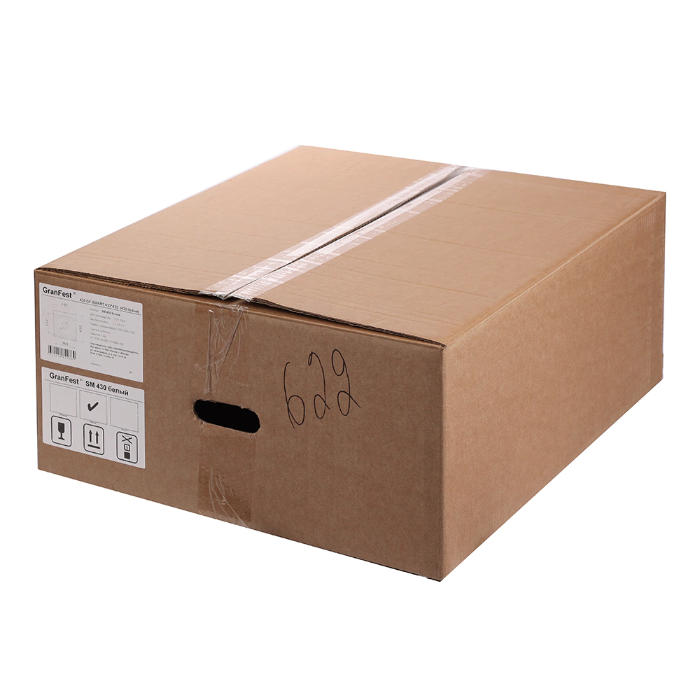 Мойка кухонная из искусственного камня белая 432х432х160 мм GranFest Smart