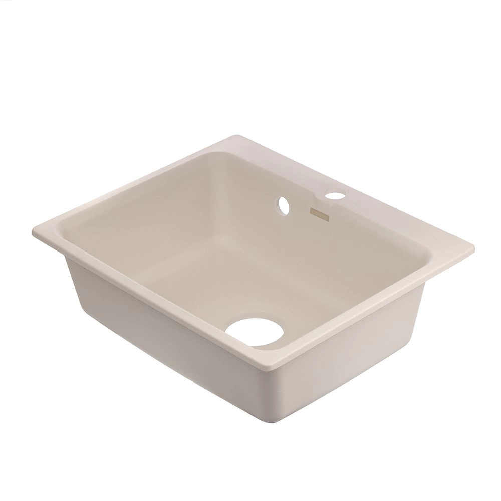 Мойка кухонная из искусственного камня белая 522х430х160 мм GranFest Smart