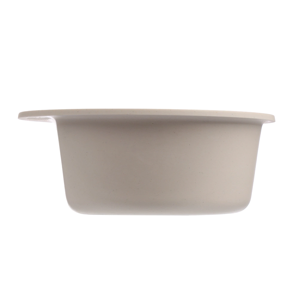 Мойка кухонная из искусственного камня белая d-435 мм глубина 160 мм GranFest Smart