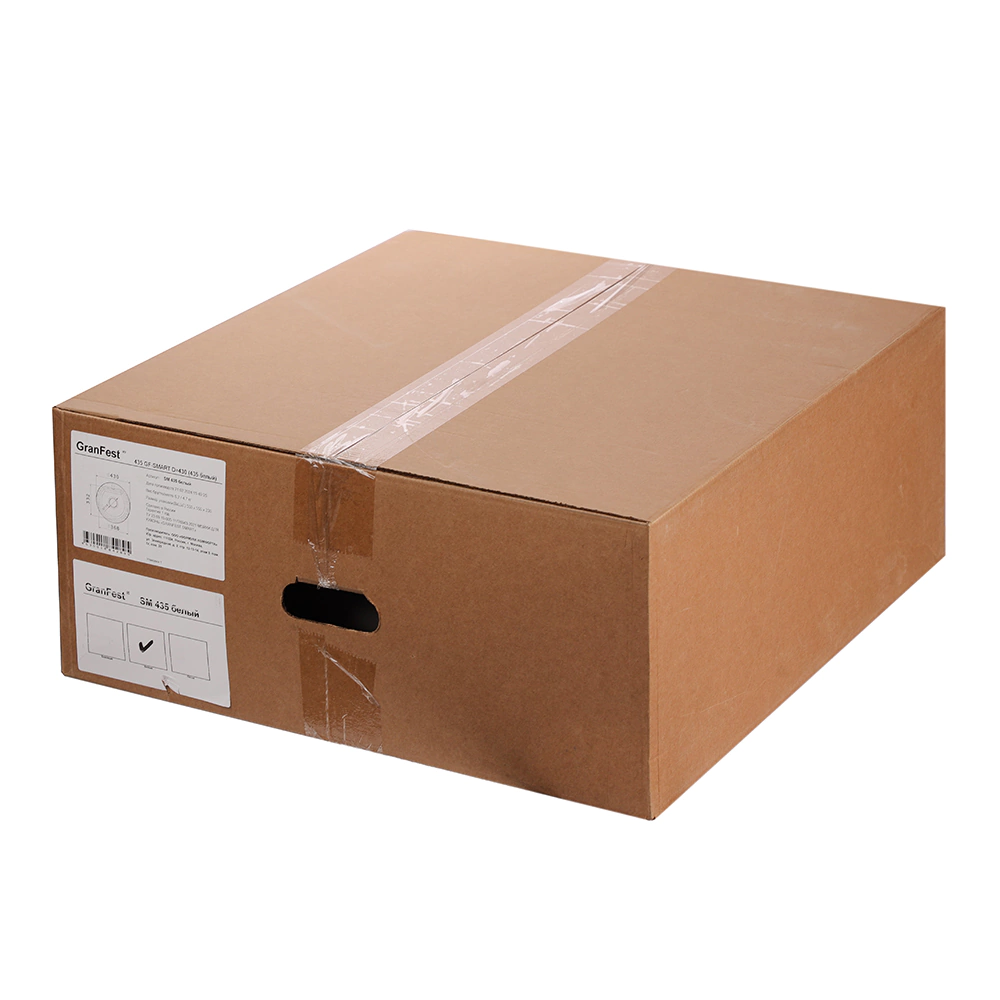 Мойка кухонная из искусственного камня белая d-435 мм глубина 160 мм GranFest Smart