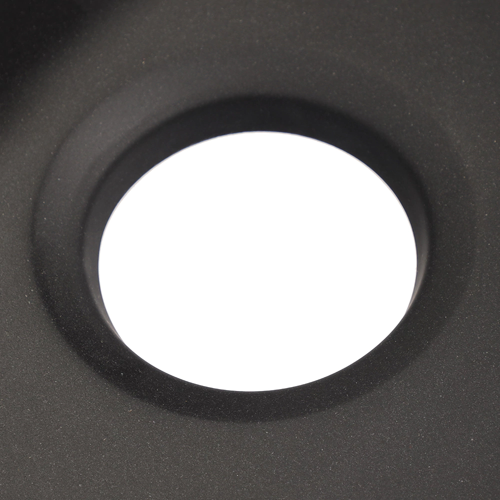 Мойка кухонная из искусственного камня черная d-435 мм глубина 160 мм GranFest Smart