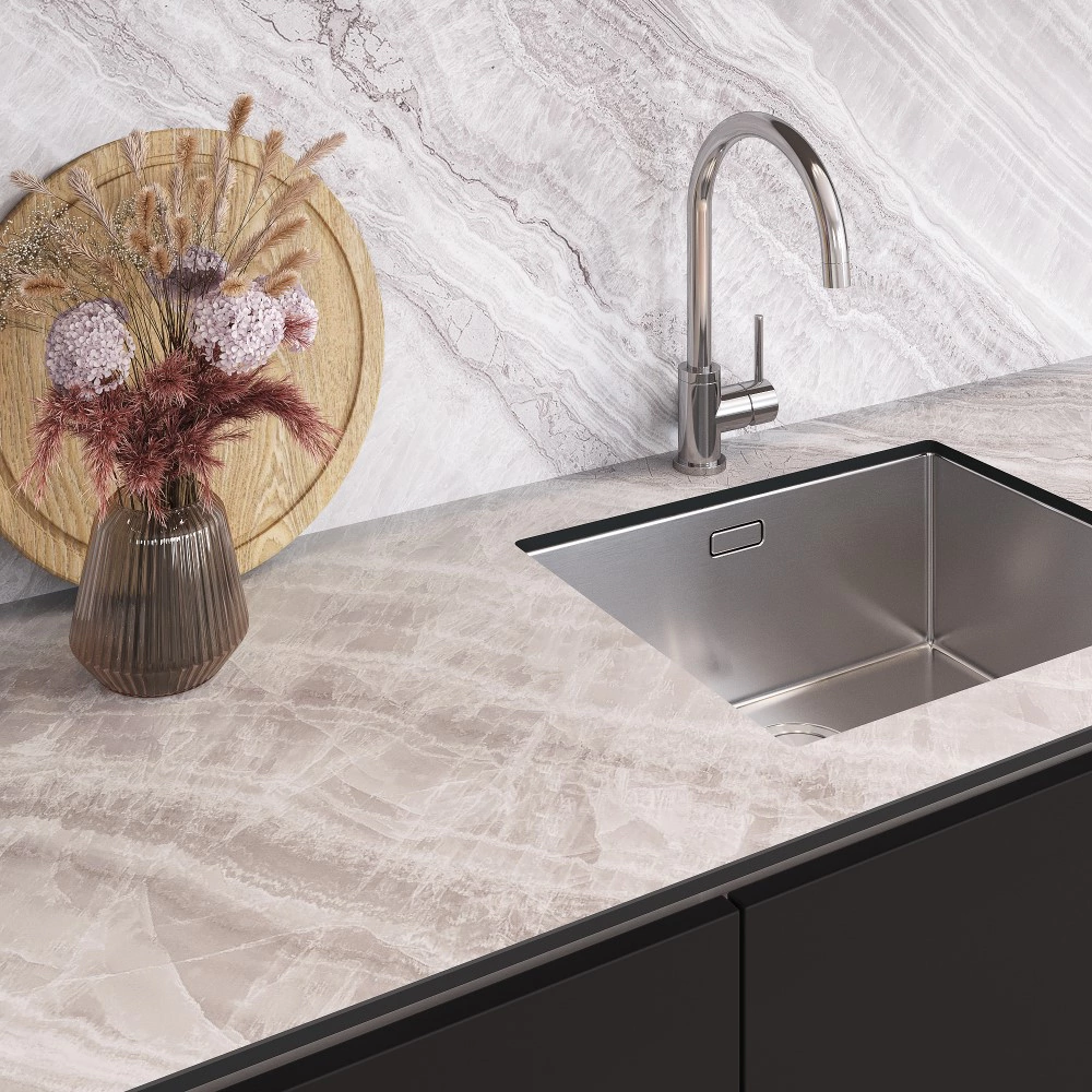 Стеновая панель для кухни KITRO HPL пластик Сальта 3000х600х4 мм