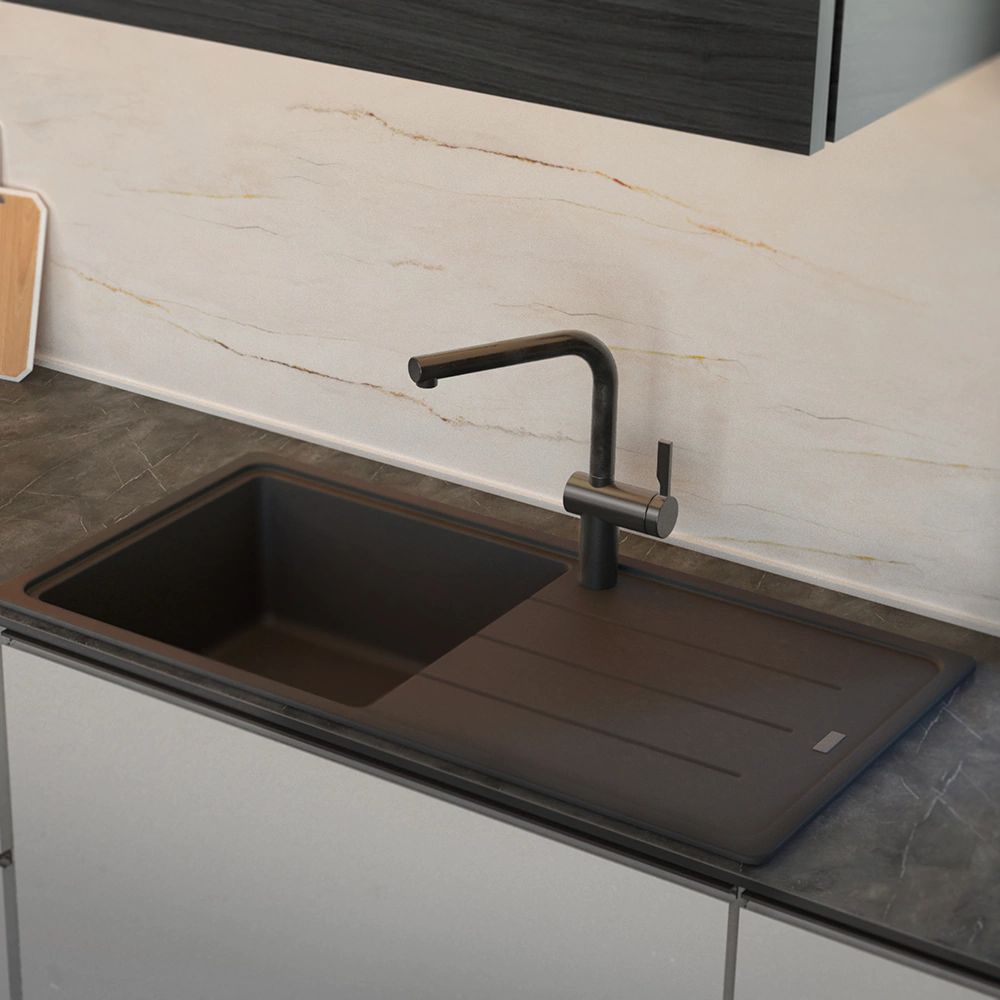 Столешница двусторонняя Мрамор грей светлый/темный 3050х600х12 мм