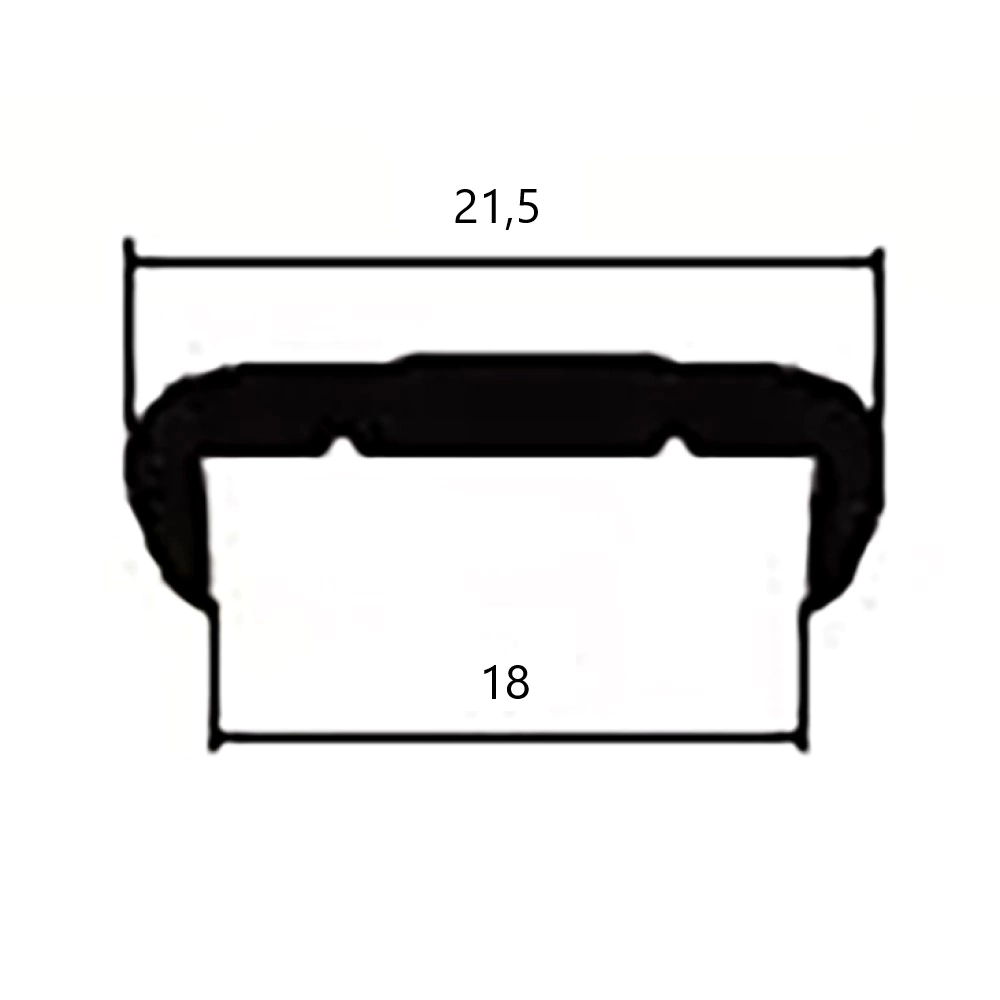 Кромка белая для плиты ЛДСП 18 мм П-профиль