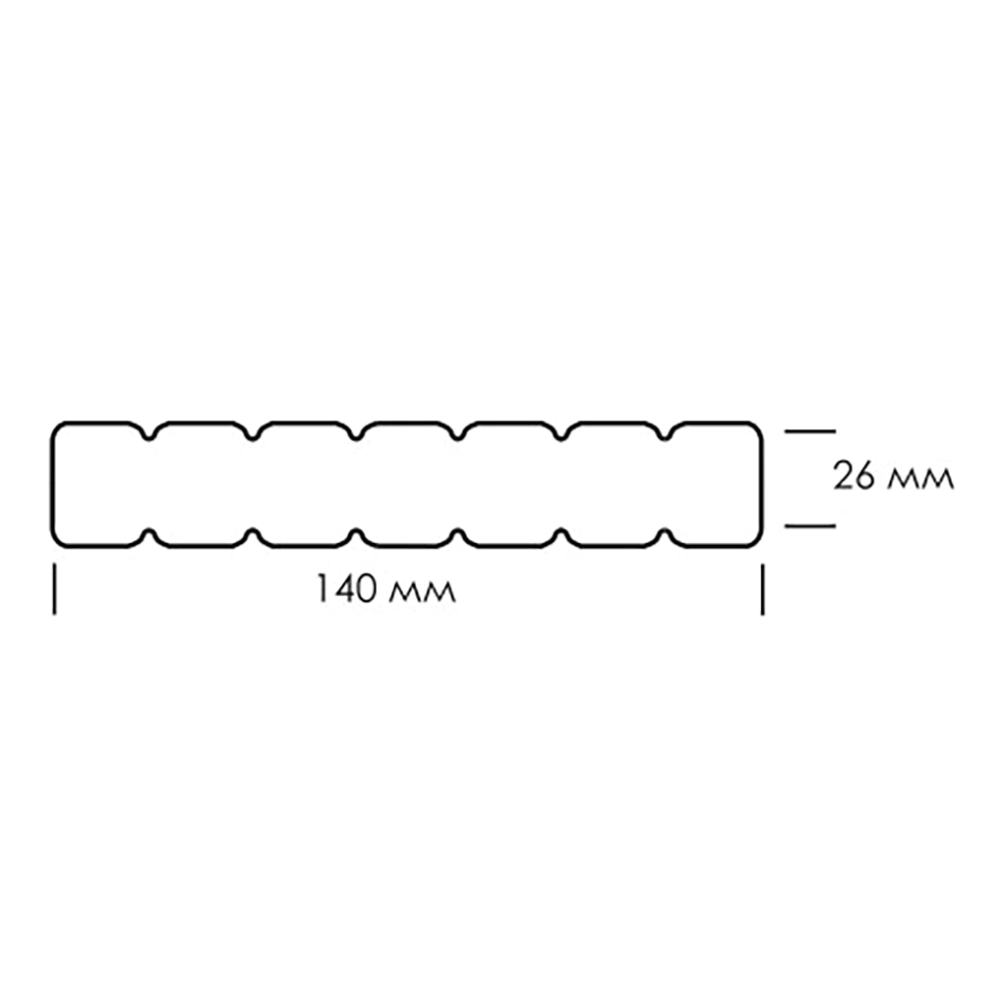 Террасная доска 26х140х3000 мм термо береза сорт АВ 4 шт/упаковка 1,68 м2
