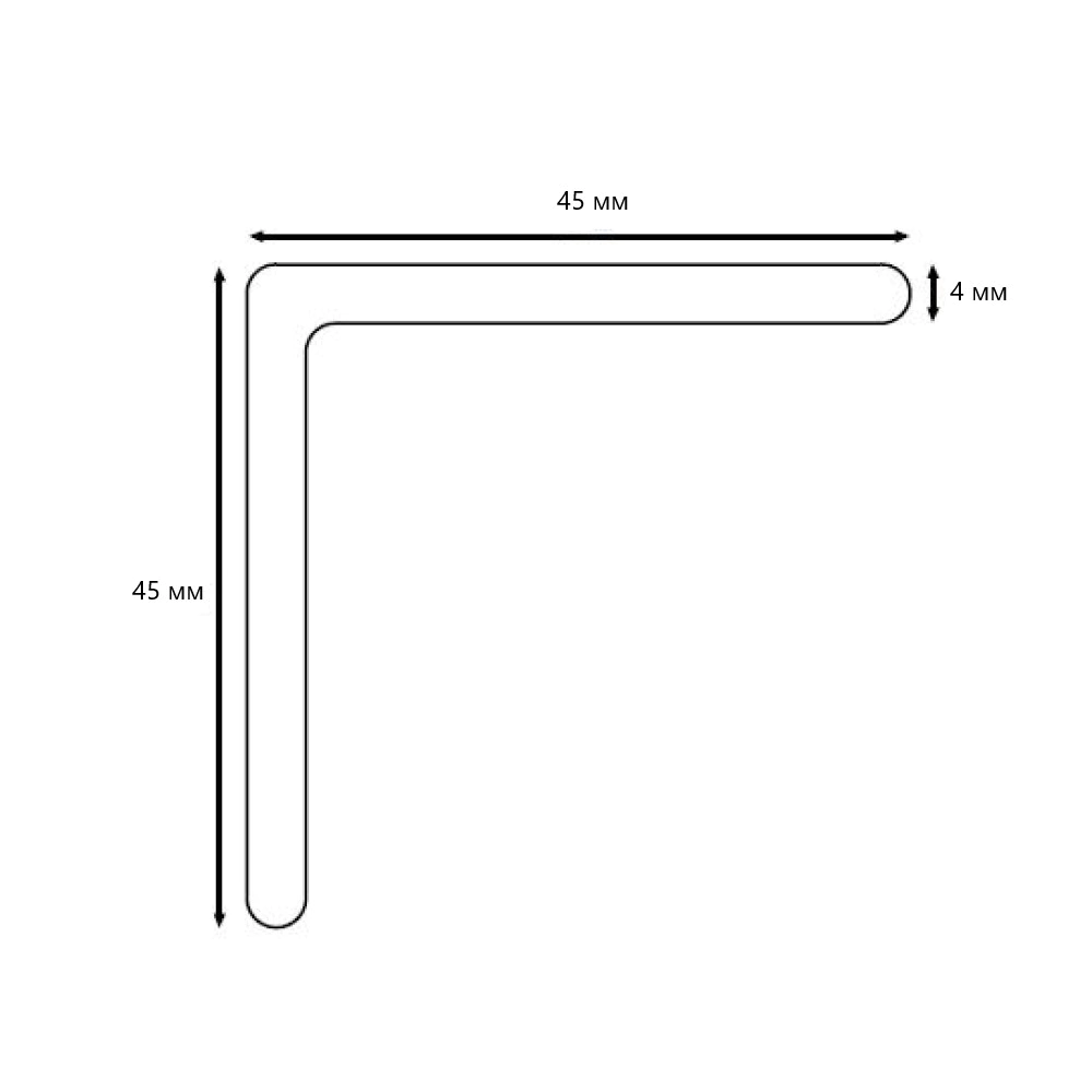 Угол торцевой ДПК 45х45х3000 мм для доски коричневый TERRADECK Вельвет