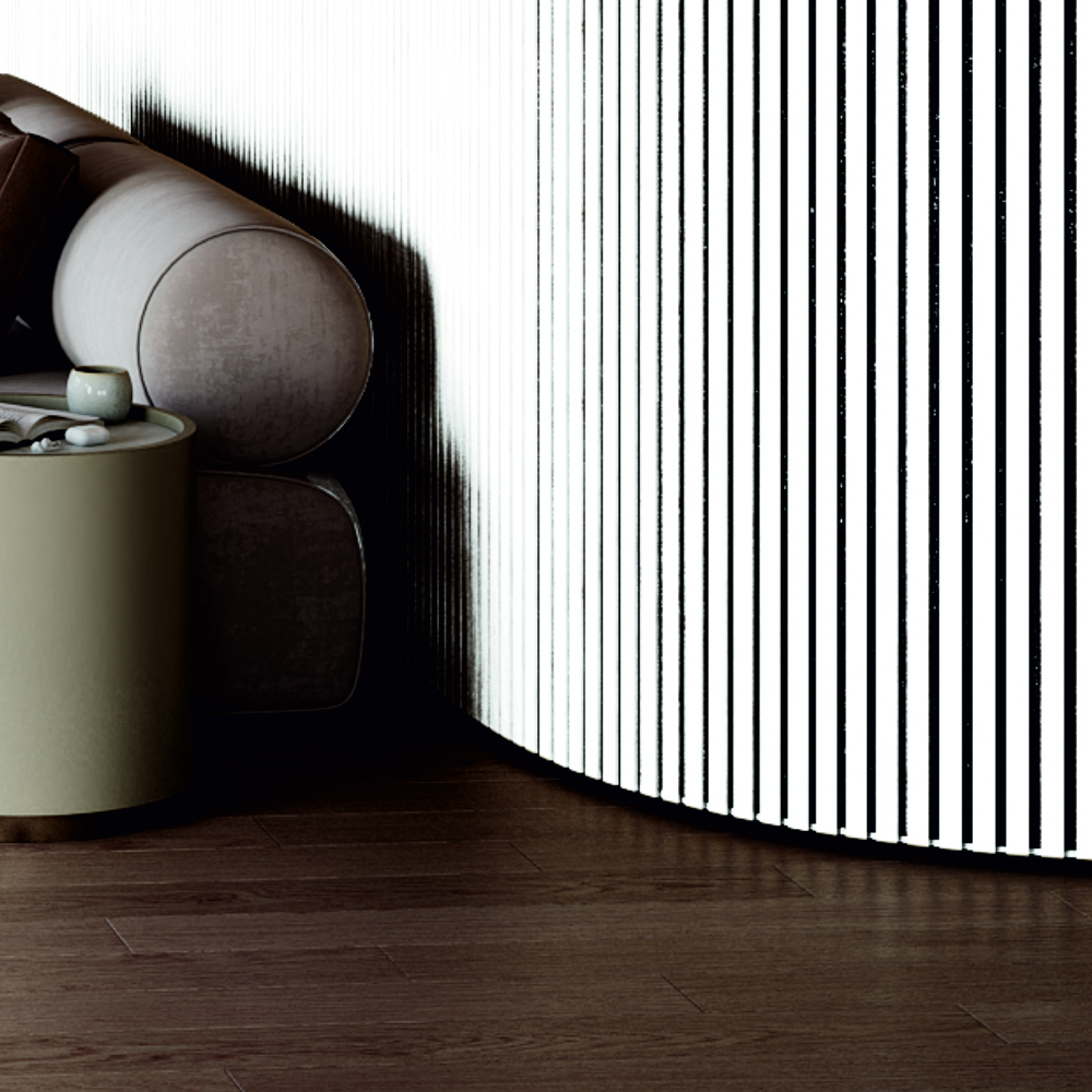 Акустическая панель STELLA черный войлок Белый 2780х600х9 мм рейки МДФ шт