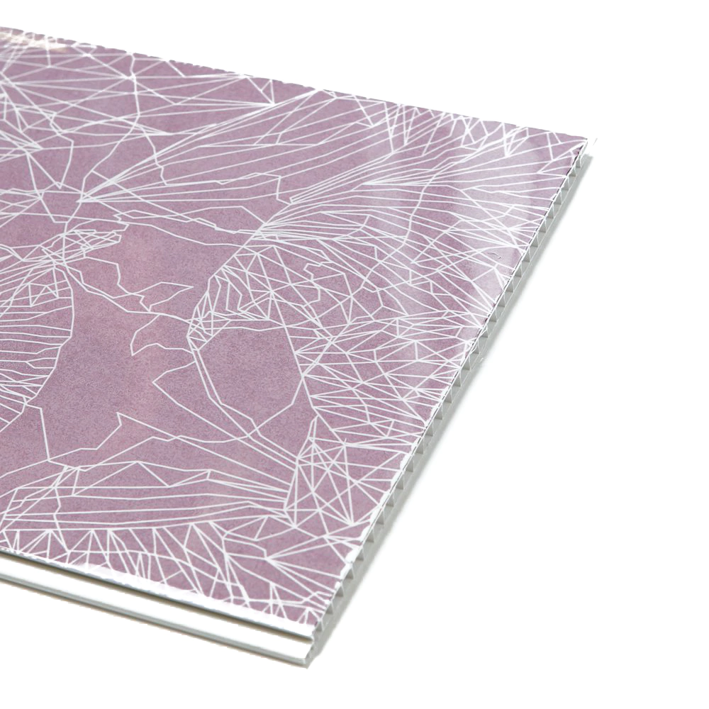 Панель ПВХ Лили фрост фиолетовая 2700х250х8 мм 2,7 м2 упаковка 4 шт