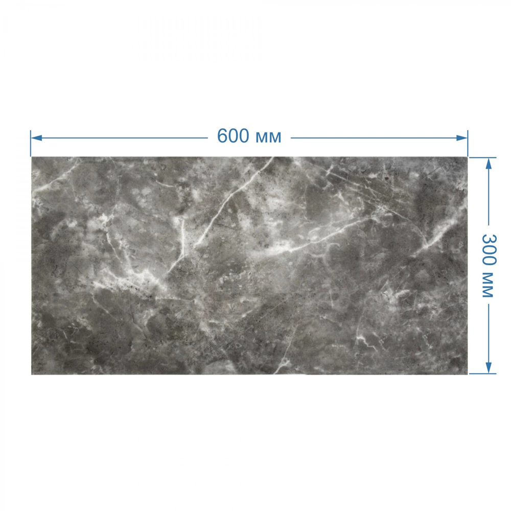 Панель самоклеящаяся 300х600 мм на лавсане Монте Грей 6 шт