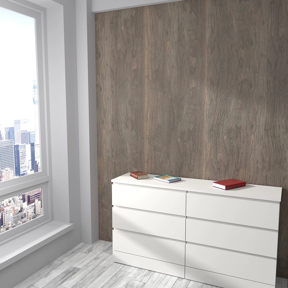 Панель ПВХ ламинированная Грецкий Орех 2700x370x9 мм