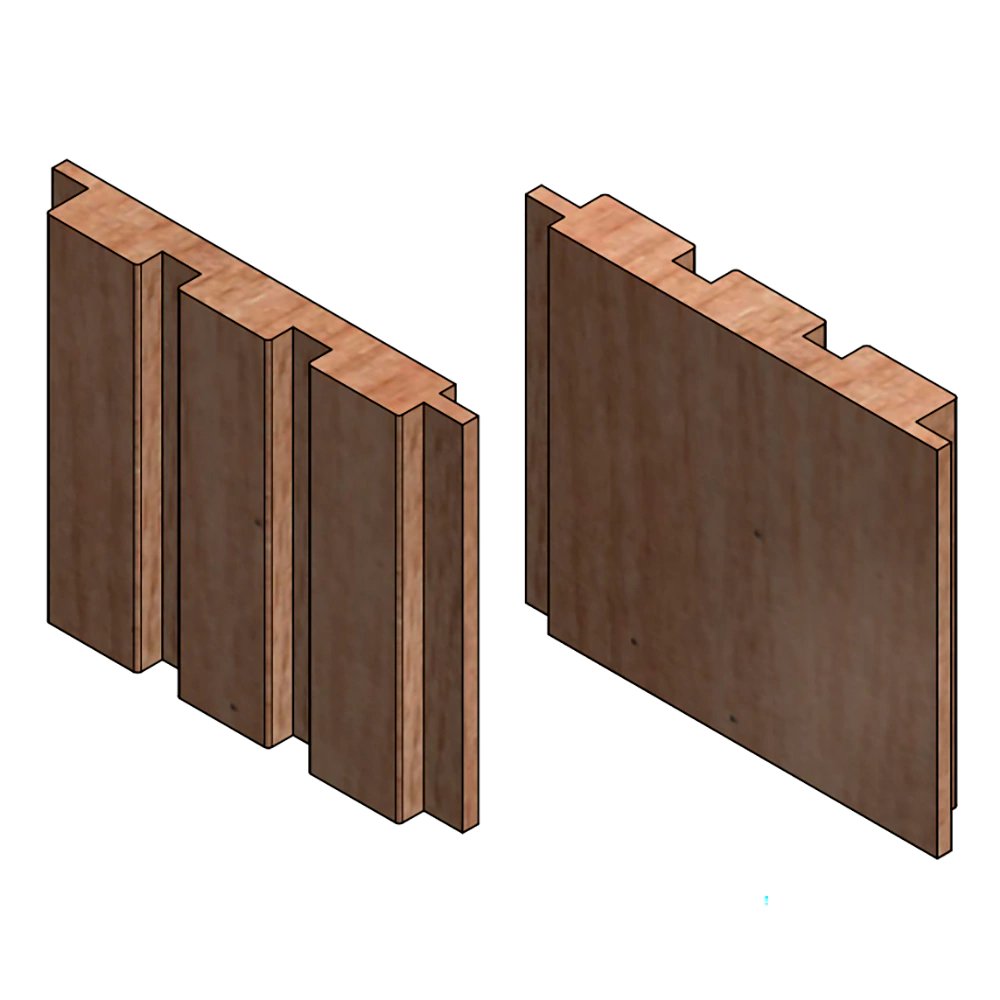 Панель реечная интерьерная МДФ 2800х121х16 мм темный орех