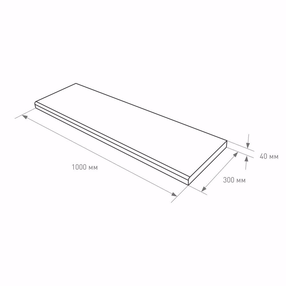 Ступень 1000х300х40 мм цельноламельная лиственница сорт Экстра