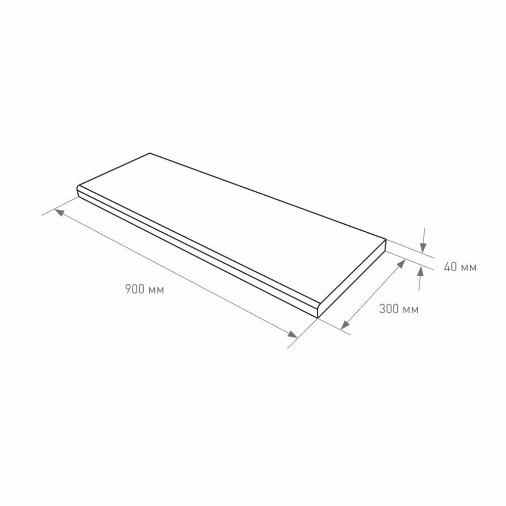 Ступень 900х300х40 мм цельноламельная лиственница сорт АВ