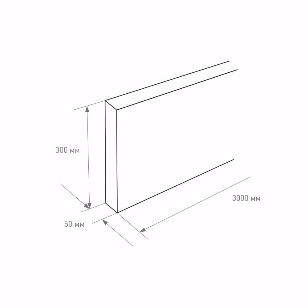 Тетива 50х300х3000 мм цельноламельная лиственница сорт АВ