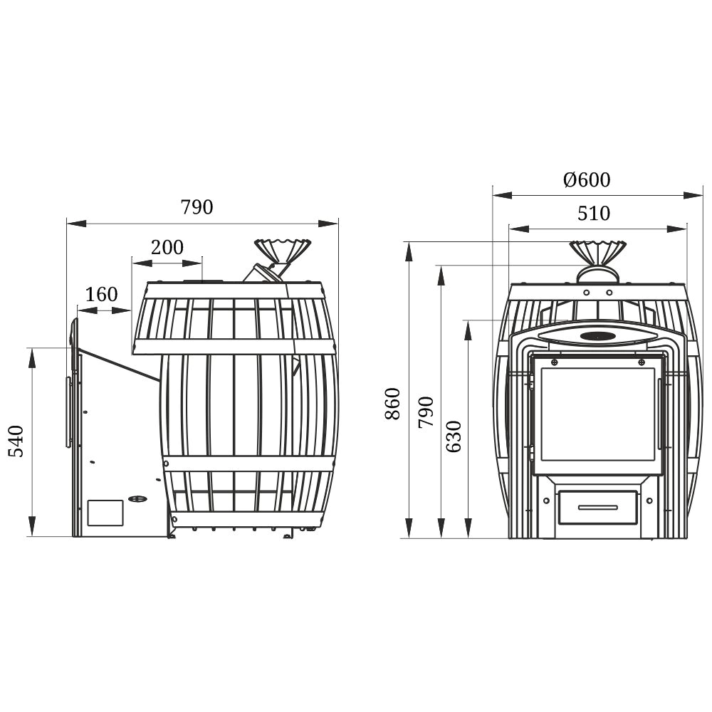 Печь-каменка Саяны Витра 8-18 м3