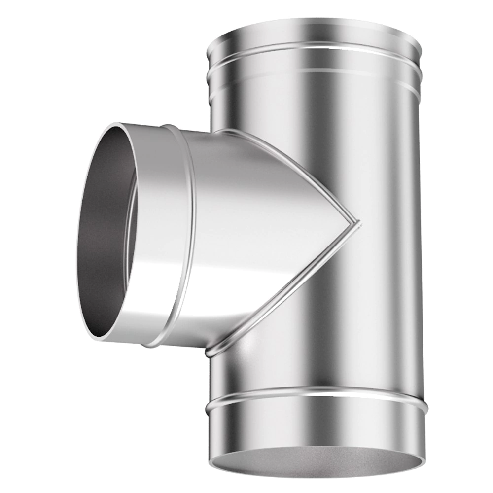 Тройник для дымохода d115 мм нержавеющая сталь 0,5 мм