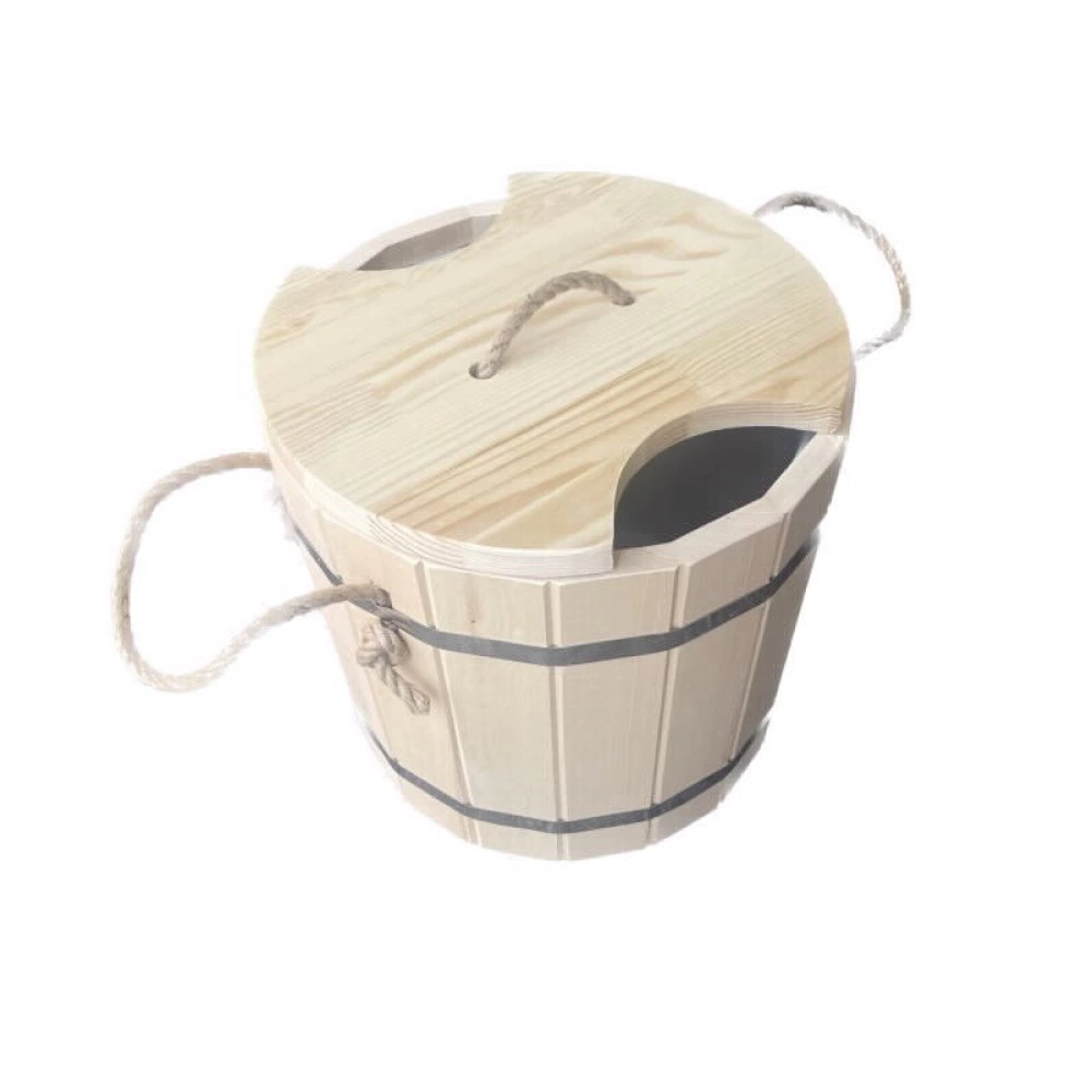 Запарник из липы с пластиковой вставкой и крышкой 15 л