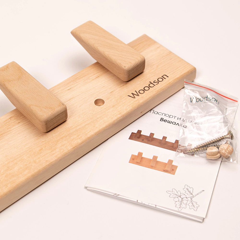 Вешалка для бани и сауны 5 крючков D5 ольха Woodson