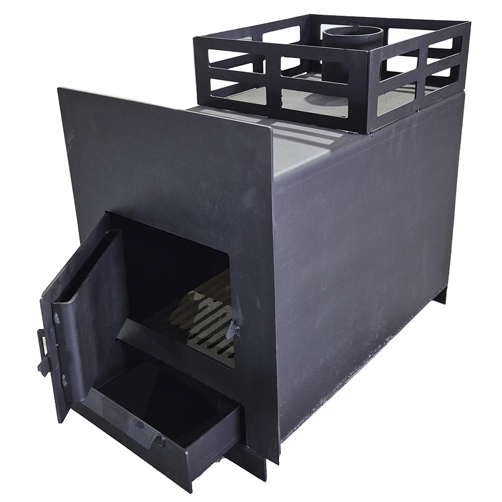 Печь-каменка для бани 8-12 м3 сталь 4 мм черная