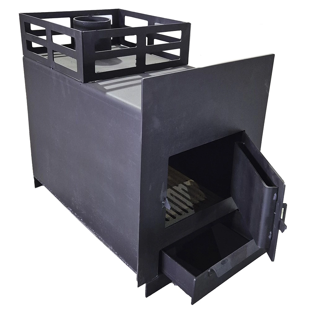 Печь-каменка для бани 8-12 м3 сталь 4 мм черная