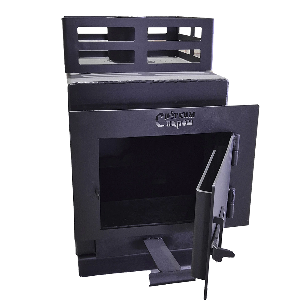 Печь-каменка для бани 8-12 м3 с удлиненным дышлом сталь 4 мм черная