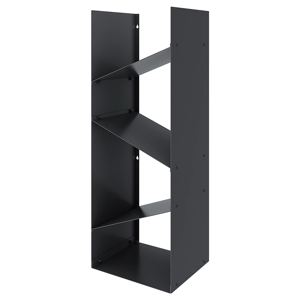 Дровница для бани MART 1000х350х300 мм сталь крепление настенное/напольное черная