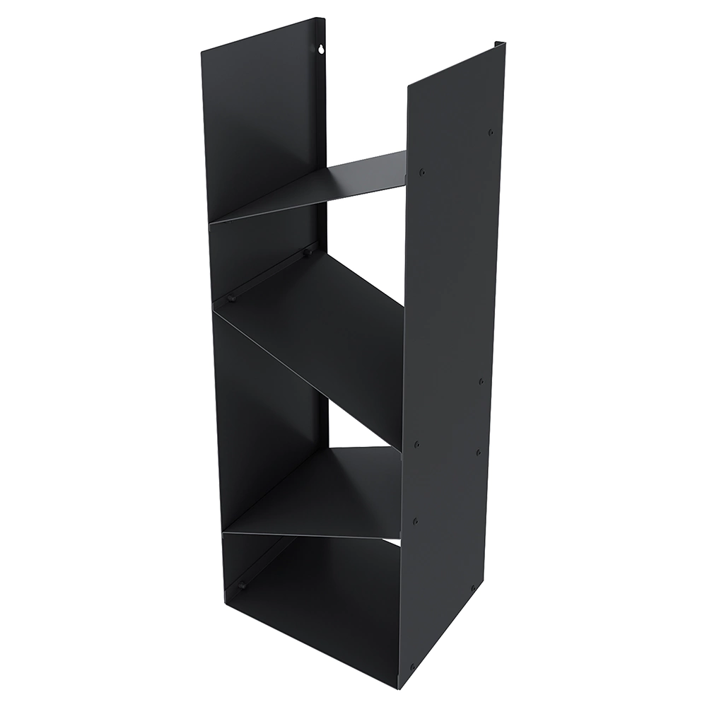 Дровница для бани MART 1000х350х300 мм сталь крепление настенное/напольное черная