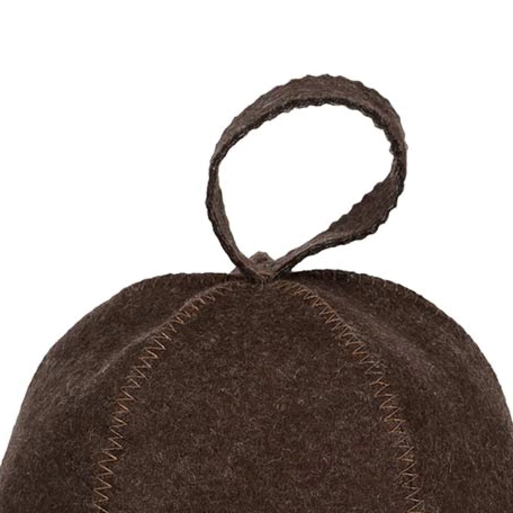 Шапка для сауны коричневая войлок Банные штучки