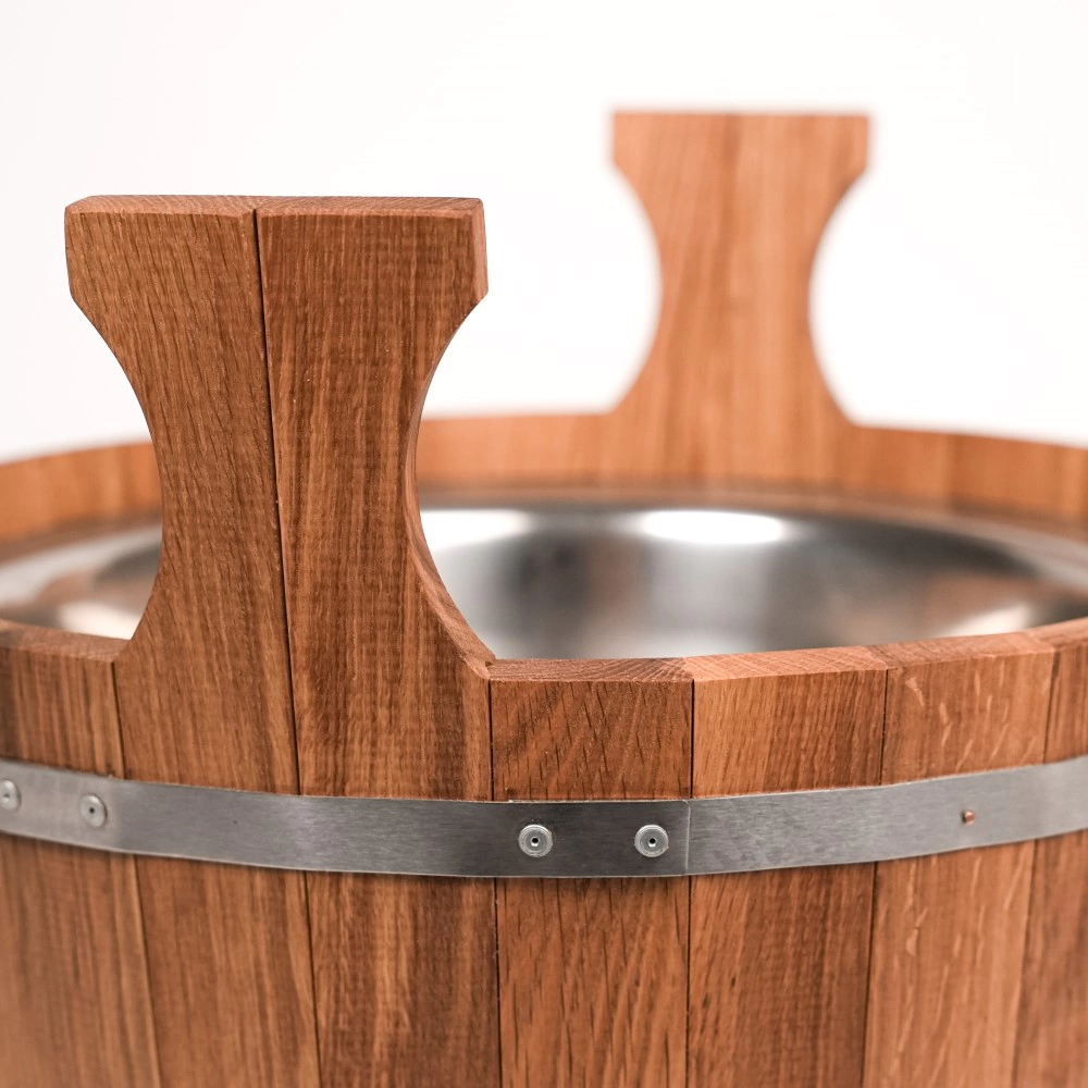 Ушат шайка с нержавеющей вставкой 15 л дуб Woodson