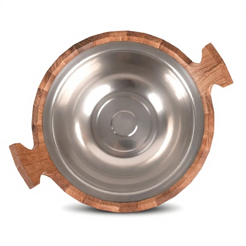 Ушат шайка с нержавеющей вставкой 15 л дуб Woodson
